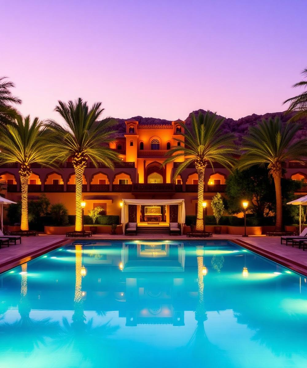 Pool at dusk